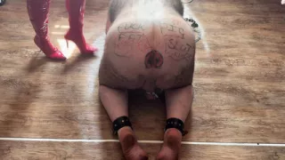 Part 3. Humiliating piggy making him clean up with a surprise ????