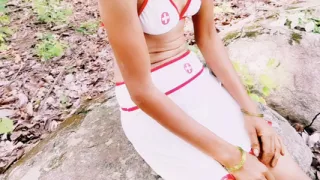 A hottest girl was fucked hard by her step brother in jungle,A hot girl sex video