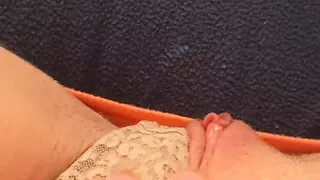 Fingering my virgin oussy, view from up