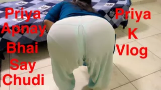 Priya with her brother (Priya k vlogs)