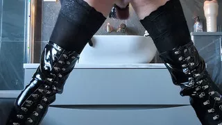 Horny cum after spanking session