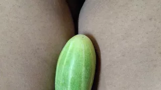Desi saira Bhabhi ke chut me kheera(cucumber) close-up masturbating