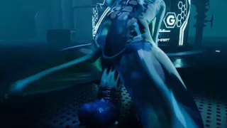 Gifdoozer Slime Tifa Dildo Play: Intense Masturbation with a Huge Dildo, Tight Pussy Gaping, and Cum-hungry Ass