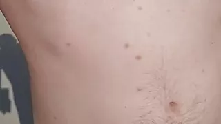 Exhibitionist Naked Boy Walking with Cock