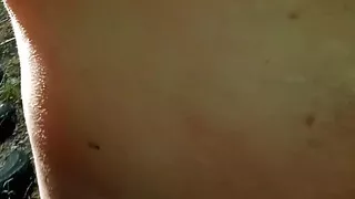 Naked Boy Walk in the Wood