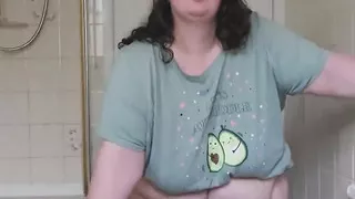 Goddess Bathroom Belly Play