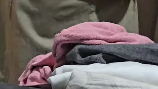 Step mom make her nails and go into Indian gay step son