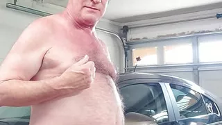 Daddy Stroking in the Garage