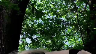 Miniature Schoolgirl Publicly in the Forest Masturbates Tight Pussy Moans Orgasm