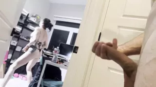 Dickflash Fitness Adventure Part 2 Flashing Behind My New Roomate