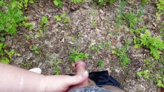 Mother-in-law sucks my dick in a public park and swallows hot cum
