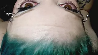 Sloppy blow on dildo