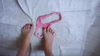 Female Standing Pee a Lot! Wetting Panties