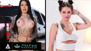 NURU MASSAGE - Hot TATTOOED BABES Battle COMPILATION Between Lacey Jayne And Maddy May!