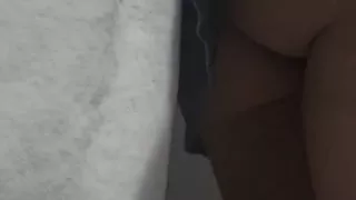 Bumping against stranger on train turns into her panties full of cum