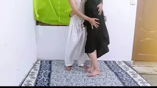 Desi Indian Muslim Young Girl Cheating Wife Ferzana Bhabhi Wearing a Abaya Hijab Fucking