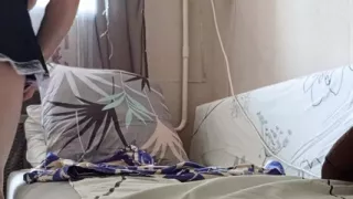 Insatiable mother-in-law masturbates her big pussy with sex toys