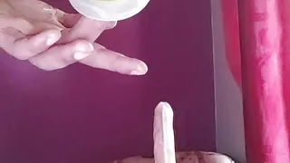 Slimmy_Sree young cute gay riding dildo in blues