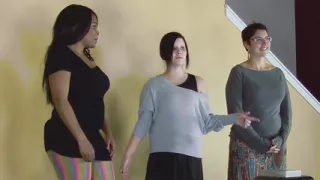 A trio of amateur ladies Strip High Card game