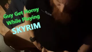 Sexy Redhead Nerd Get Horny While Playing Skyrim and Begins to Masturbate During a Live Stream.
