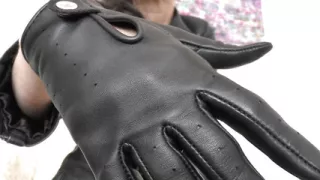 Demonstration of Short Leather Gloves and Gloves Sniffing POV, Lady Victoria Valente