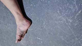 Sitting on my garage floor looking at my feet until I climax over them