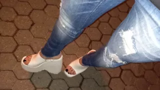 platform wedges - public crossdressing