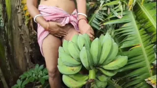I went outside naked and picked bananas your nomita bhabhi.