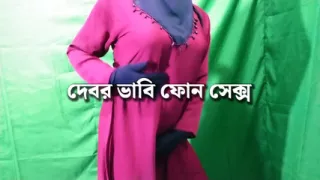 Dirty talk on the phone with beautiful Bhabhi brother-in-law