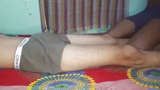Hot Desi hunks sexy massage.... Came out as hard uncut