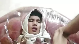 Hijab Crossdresser Indonesia Masturbasi Anal