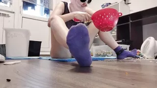 Amateur Wife Vacuums Naked in the House