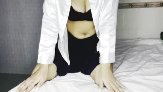 Sqeeze Boobs and Showing Her Pussy Rubbing