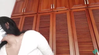 Blowjob and Cum Eating From Surgical Mask