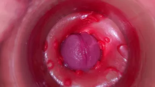 Camera in Vagina, Cervix POV, "Creampie" 4k
