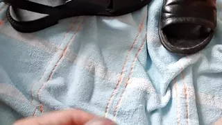 I fuck my wife's leather sandal.