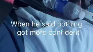 Old guy jerks next to young Uber driver and gets helping hand.