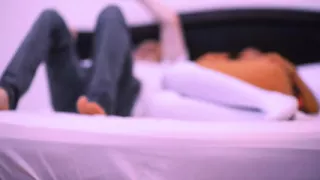 The sister's young friend and older stepbrother have sex in his room while their parents are at a family gathering