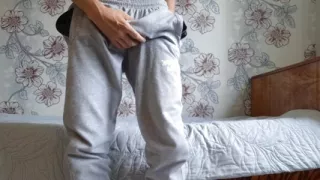 Hot Man Jerking off His Big Cock and Playing His Ass