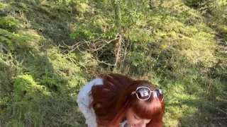 Home Wrecker Takes a Walk in the Woods and Gets Hard Fuck with Huge Cumshot on Tits