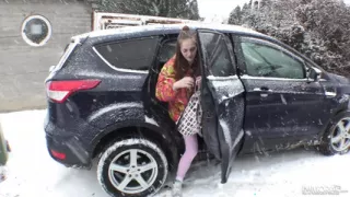 Carly Rae Summers, redhead with hairy pussy gets a creampie in POV