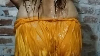 Bangladeshi girl shower  in bathroom