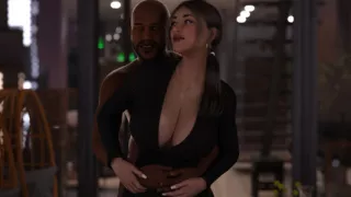 Step sister and neighbor balcony fun