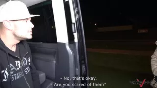 Blonde with amazing natural rack shakes it on a massive drill