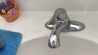 Just peeing somewhere in the bathroom