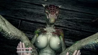 Lusty Argonian Maid Spreads Her Legs