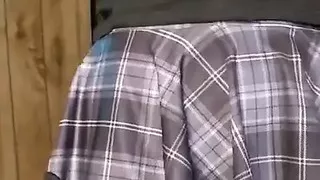 Schoolgirl Hikes Her Skirt and Plugs Their Tight Hole