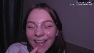 Pov: Amateur Blowjob Ended With A Waterfall Of Cum On Her Cute Face