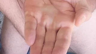 Exhibitionist masturbator doing cock massage on myself