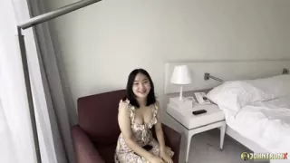 JohnTronX - Big fat creampie in that hot hairy twat of an amateur Asian babe